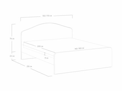 Кровать Сонум Emma Багама бежевый 160х200