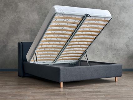 Кровать Сонум Barcelona Рогожка Деним (с подъемным механизмом) 160х190
