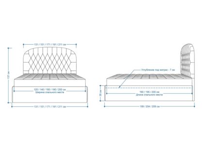 Кровать Lonax Венеция велюр Dolly-2 120х190