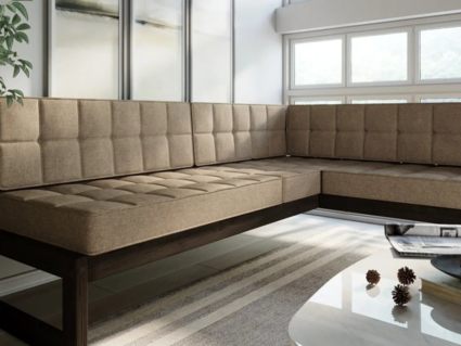 Диван Арско Сега угловой трехместный бежевый Длина 218 см