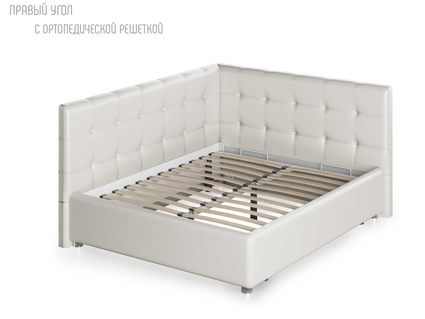 Кровать Nuvola Sabina угловая Velutto 26 160х190