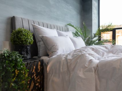 Подушка German Grass Gray Familie Down упругая 50х70