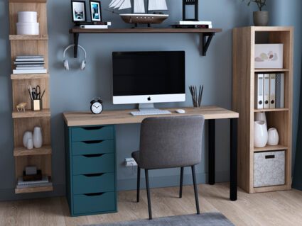 Стеллаж Гуд Лакк Фора 4Л беленый дуб 38х41