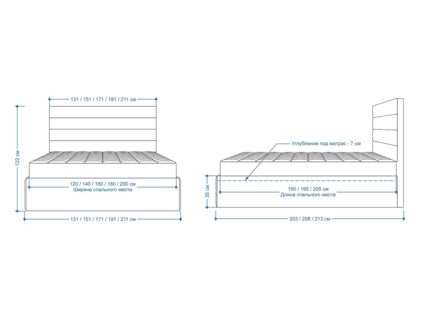 Кровать Lonax Кармела велюр Dolly-1 (с подъемным механизмом) 160х195
