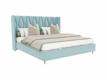 Кровать Beautyson Rebecca велюр Formula 692 голубой 140х200