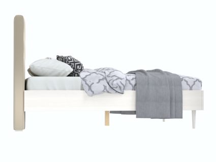 Кровать Арско Альмена Беленый дуб/Велюр Grace 01