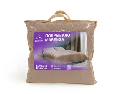 Покрывало Primavelle Marenga бархатный тауп 240х240