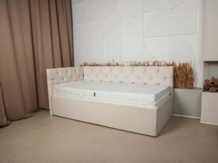 Кровать Димакс Бриони с подъемным механизмом 120x200 Велюр Velutto 05 уцененная