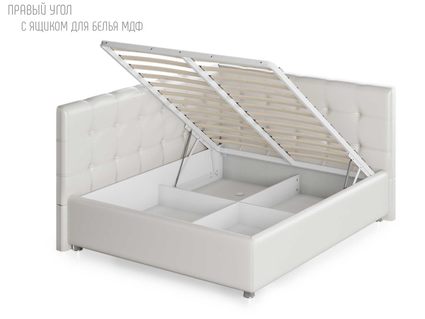 Кровать Nuvola Sabina угловая Velutto 26 (с подъемным механизмом)