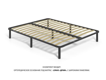 Кровать Lonax Адель велюр Dolly-13 (с основанием) 200х200