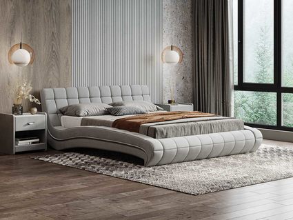 Кровать Сонум Milano Экокожа Белая 90х190