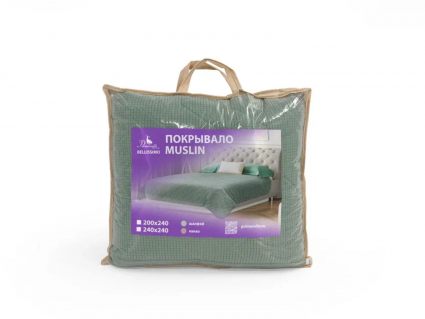 Покрывало Primavelle Muslin двустороннее шалфей 240х240