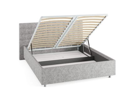 Кровать Сонум Siena Кашемир Серый (с подъемным механизмом) 160х190
