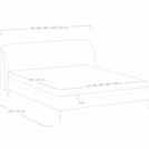 Кровать Сонум Rosa Рогожка Деним 120х190