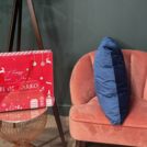 Подушка Софи де Марко Адора (синяя) 55х55