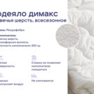 Одеяло Димакс Овечья шерсть всесезонное + подушка Димакс Базис Макси 172х205